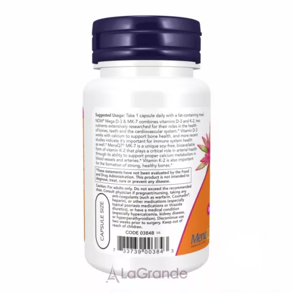 Now Foods Mega D-3 & MK-7 ������� ������� 