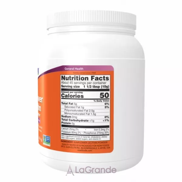 Now Foods Sunflower Lecithin Pure Powder ĳ������ ������� 