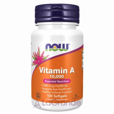 Now Foods Vitamin A 10,000 IU Essential Nutrition   