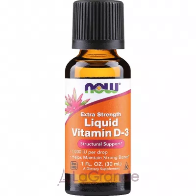 Now Foods Liquid Vitamin D3 Extra Strenght 1000 IU  