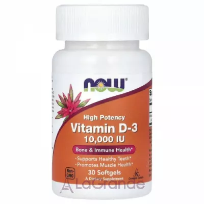 Now Foods Vitamin D-3 10000 IU Structural Support ĳ  