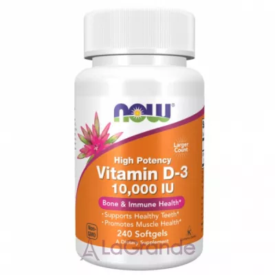 Now Foods Vitamin D-3 10000 IU Structural Support   