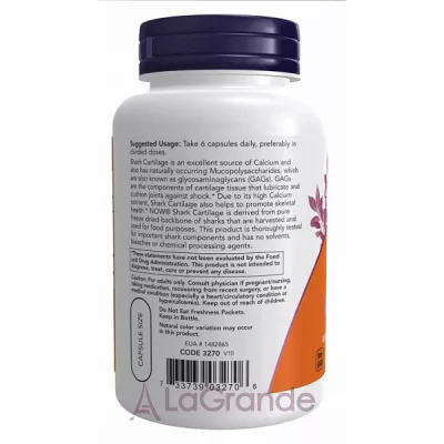 Now Foods Shark Cartilage, 750mg  