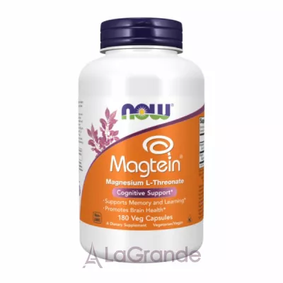 Now Foods Magtein Magnesium I-Threonate Veg Capsules   L-, 