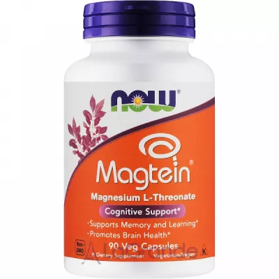 Now Foods Magtein Magnesium I-Threonate Veg Capsules   L-, 