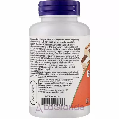 Now Foods Betaine HCl  , 648 