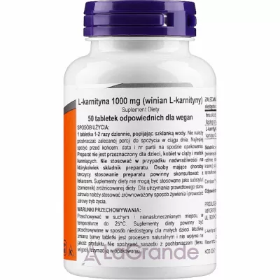 Now Foods L-Carnitine  L-, 1000 