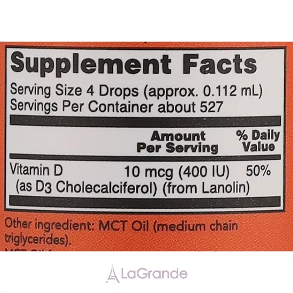 Now Foods Liquid Vitamin D3 400 IU ����� 
