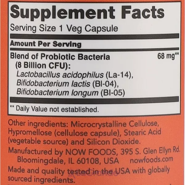 Now Foods 8 Billion Acidophilus & Bifidus ��������� ��� ���������