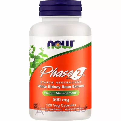 Now Foods Phase 2 White Kidney Bean Extract   , 500 