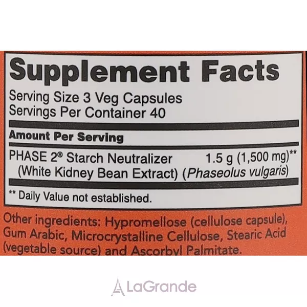 Now Foods Phase 2 White Kidney Bean Extract �������� ��� ������, 500 ��