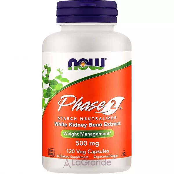 Now Foods Phase 2 White Kidney Bean Extract �������� ��� ������, 500 ��