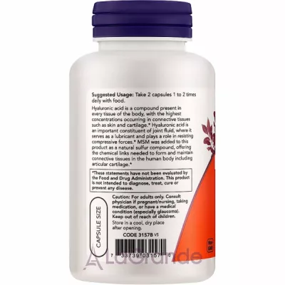 Now Foods Hyaluronic Acid 50 mg ó 