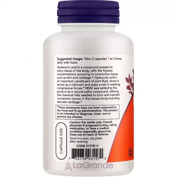 Now Foods Hyaluronic Acid 50 mg ó��������� �������, 50 ��
