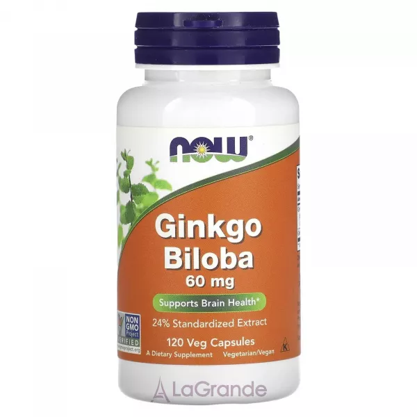 Now Foods Ginkgo Biloba ���������� ������� ó���� ������, 60 ��