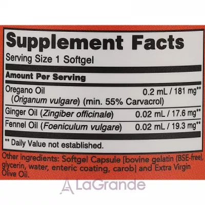 Now Foods Oregano Oil Intestinal Support  