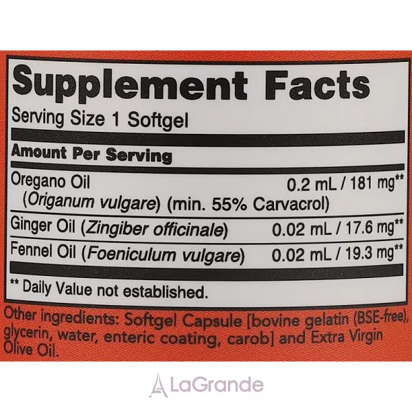 Now Foods Oregano Oil Intestinal Support ������� 
