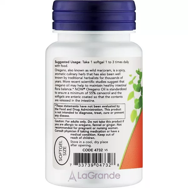 Now Foods Oregano Oil Intestinal Support ������� 
