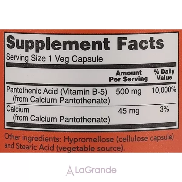 Now Foods Pantothenic Acid ������� 