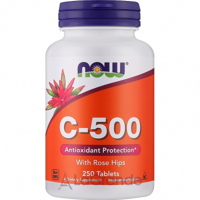 Now Foods -500 With Rose Hips Tablets ³ C-500  