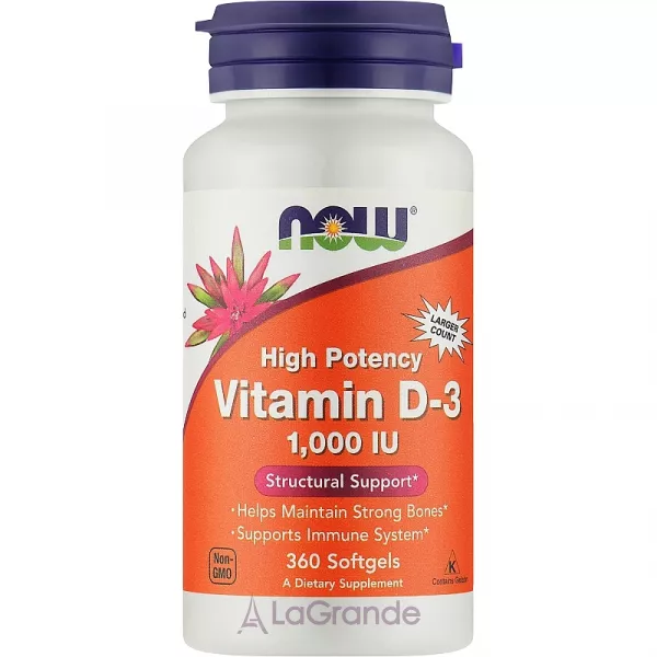 Now Foods Vitamin D3 1000 IU ��������� ������� 
