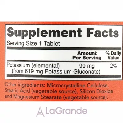 Now Foods Potassium Gluconate  , 99 