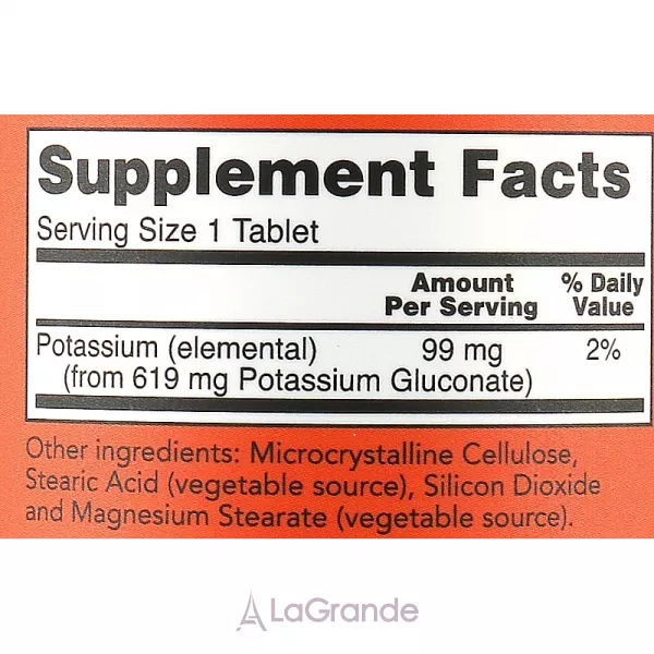 Now Foods Potassium Gluconate �������� ����, 99 ��