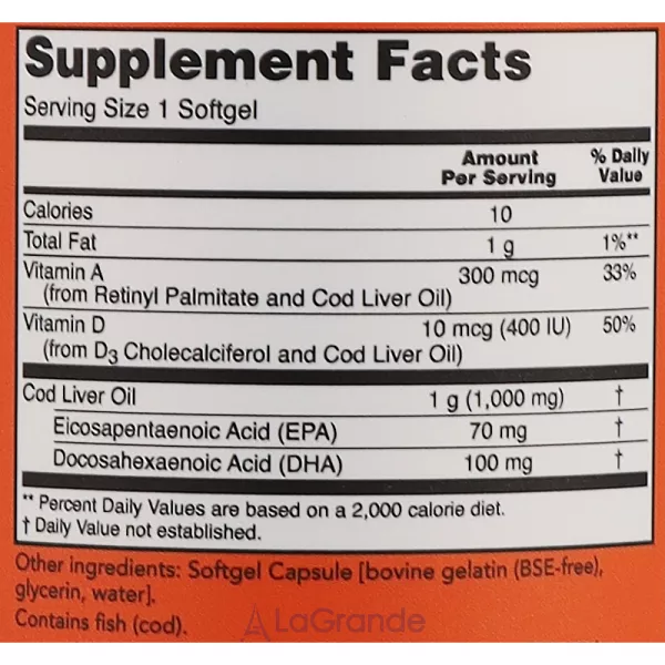 Now Foods Cod Liver Oil ���������� ������� 
