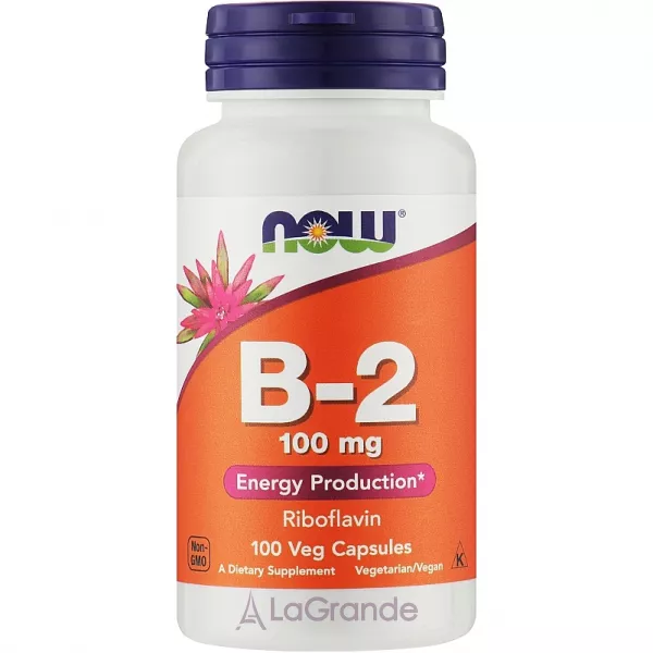 Now Foods Vitamin B-2 Riboflavin 100mg Capsules ³���� B-2 ���������, 100 ��