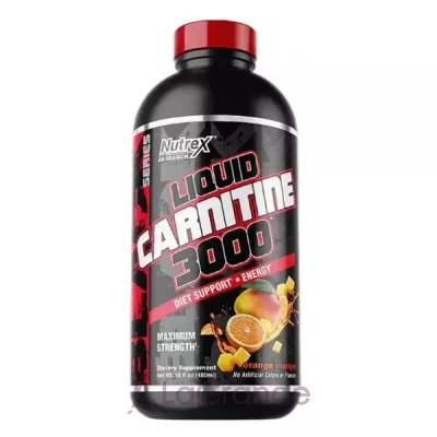 Nutrex Research Liquid L-Carnitine 3000 Orange Mango  L- 