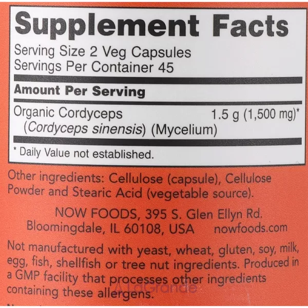 Now Foods Cordyceps ���������� ������� 