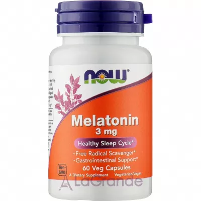 Now Foods Melatonin 3 mg   , 3 