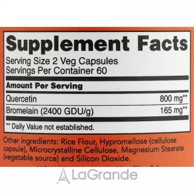 Now Foods Quercetin With Bromelain  