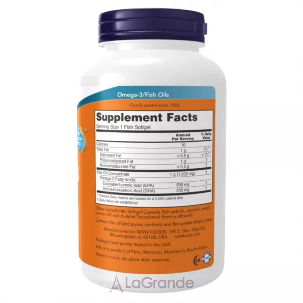 Now Foods Ultra Omega-3 500 EPA/250 DHA Fish Softgels ������ ������� 