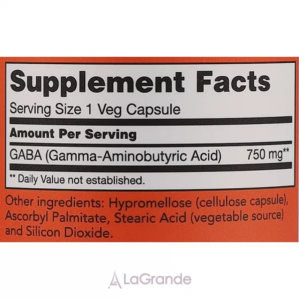 Now Foods GABA 750 mg ������� GABA 750 ��