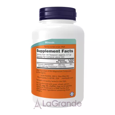 Now Foods Potassium Chloride Powder   