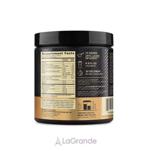 Optimum Nutrition Gold Standard Pre Workout Watermelon Candy ����������������� �������� 