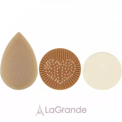 Beautyblender Besties Bronze Starter Set  (sponge/1pcs + soap/16g + cleans/mat/1pcs + bag)