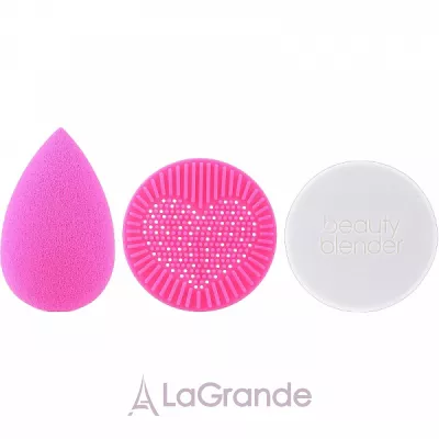 Beautyblender Besties Iconic Set  (sponge/1pcs + soap/16g + cleans/mat/1pcs + bag)