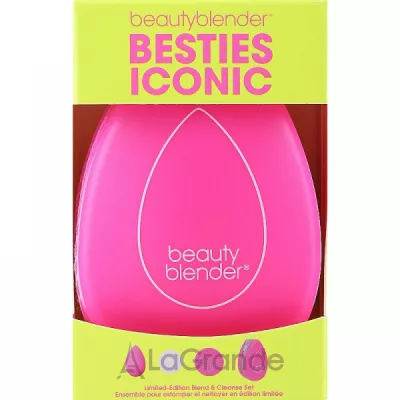 Beautyblender Besties Iconic Set  (sponge/1pcs + soap/16g + cleans/mat/1pcs + bag)