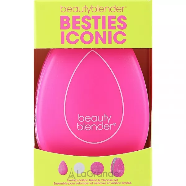 Beautyblender Besties Iconic Set ����� (sponge/1pcs + soap/16g + cleans/mat/1pcs + bag)
