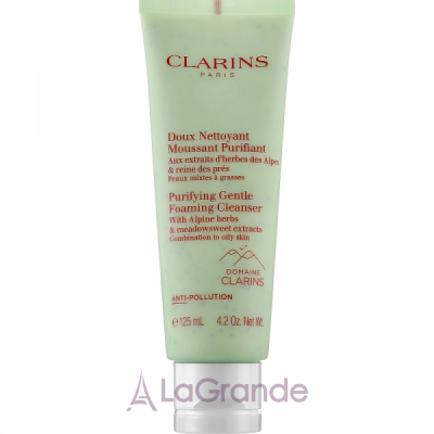 Clarins Purifying Gentle Foaming Cleanser With Alpine Herbs      