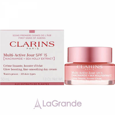 Clarins Multi-Active Jour SPF15 Niacinamide+Sea Holly Extract Glow Boosting Line-Smoothing Day Cream     