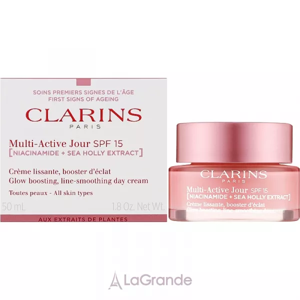 Clarins Multi-Active Jour SPF15 Niacinamide+Sea Holly Extract Glow Boosting Line-Smoothing Day Cream ������ ������������� ���� ��� �������