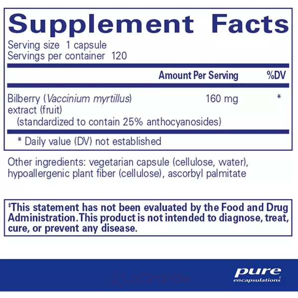 Pure Encapsulations Bilberry �������� ������� 160 ��
