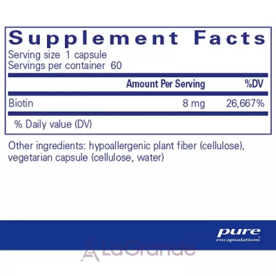 Pure Encapsulations Biotin  8 