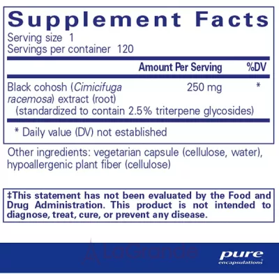 Pure Encapsulations Black Cohosh 2.5  250 