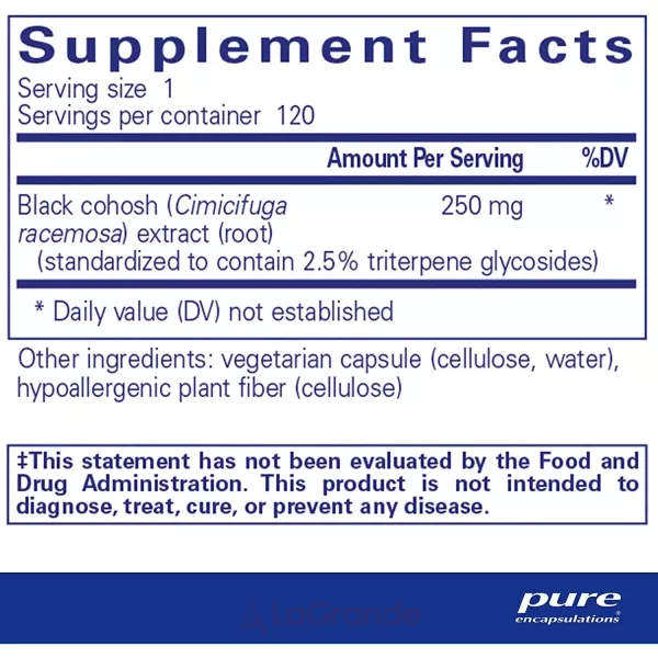 Pure Encapsulations Black Cohosh 2.5 �������� 250 ��