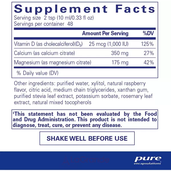 Pure Encapsulations Cal/Mag/D liquid �������, ������, ������� D � ����� ��������