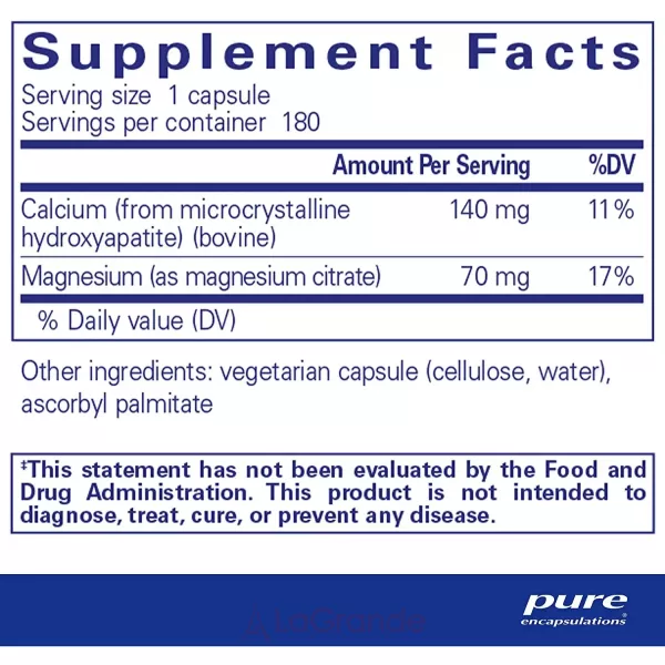 Pure Encapsulations Calcium (MCHA) with Magnesium ������� (MCHA) � �������